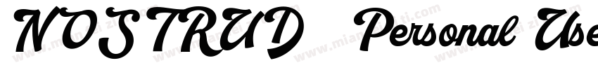 NOSTRUD   Personal Use字体转换